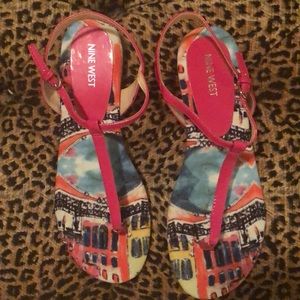 Nine West Hot Pink Sandals size 9.5